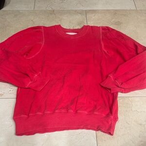 THE GREAT. Vibrant Red Crewneck Sweater